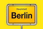 Hauptstadt Berlin Straßenschild